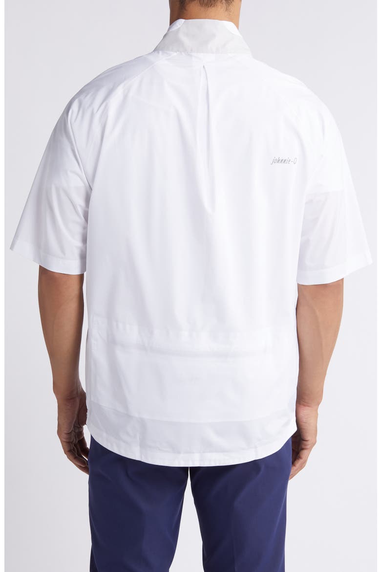 Stealth Stowable Short Sleeve Pullover Rain Jacket, Alternate, color, WHITE