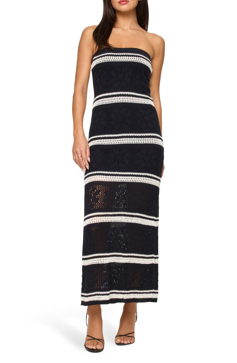 LSPACE Rosalia Strapless Knit Cover-Up Dress, Main, color, 