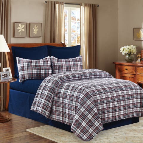 Benjamin Cotton Quilt Set  - Reversible and Machine Washable