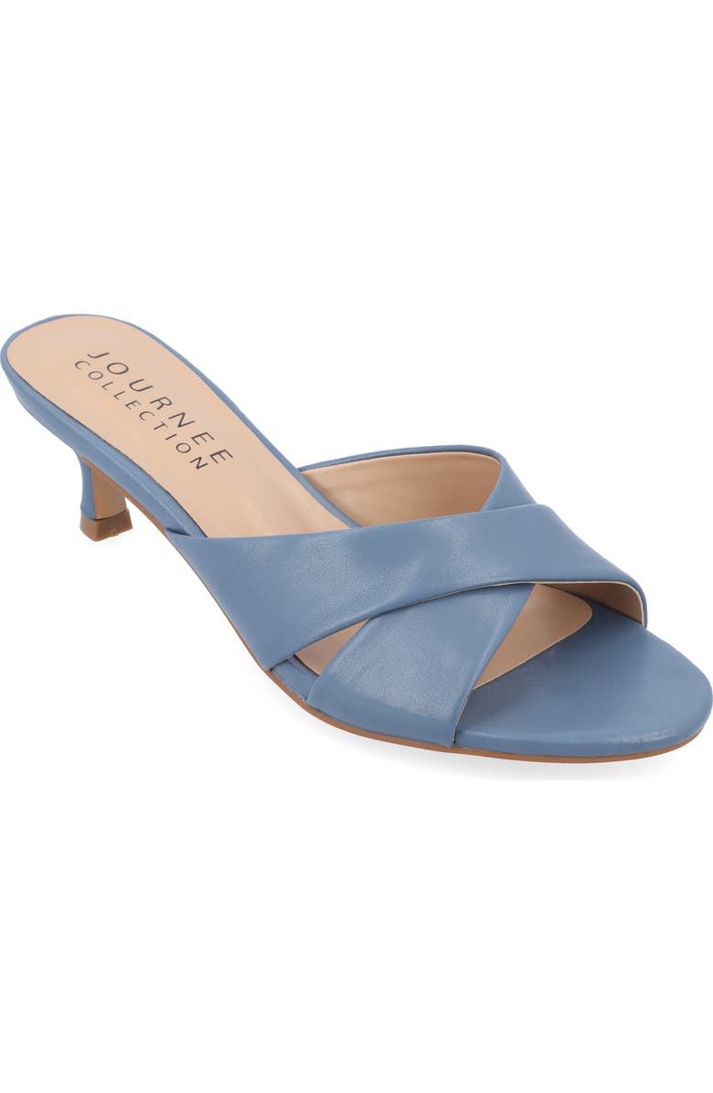 Journee Collection Berkly Slide Sandal, Main, color, Blue