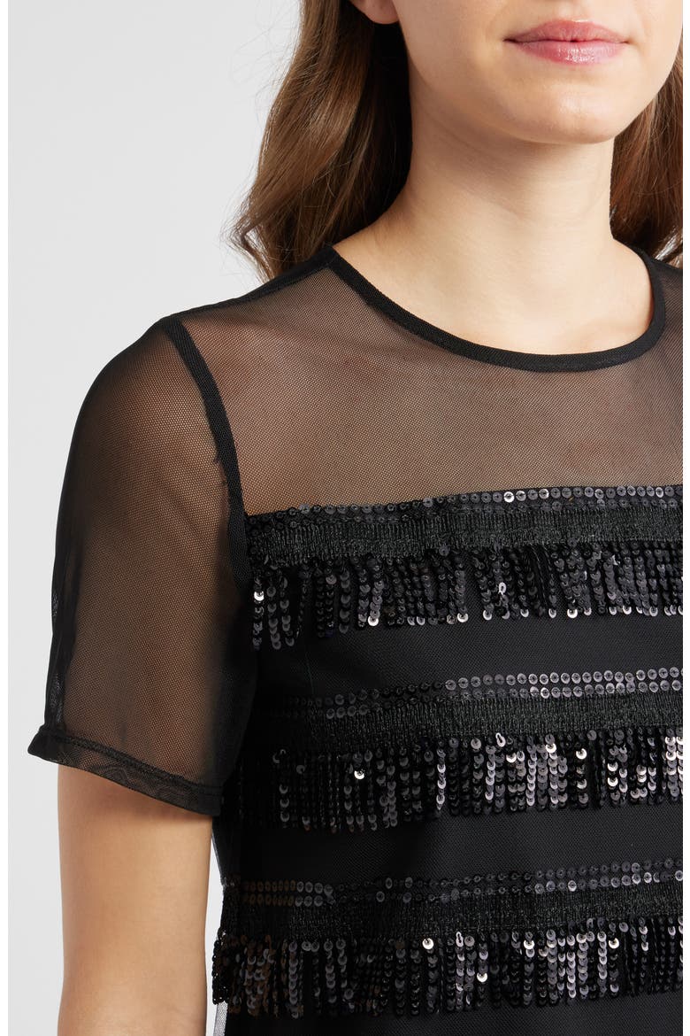 Sequin Fringe Illusion Top, Alternate, color, ANNE BLACK