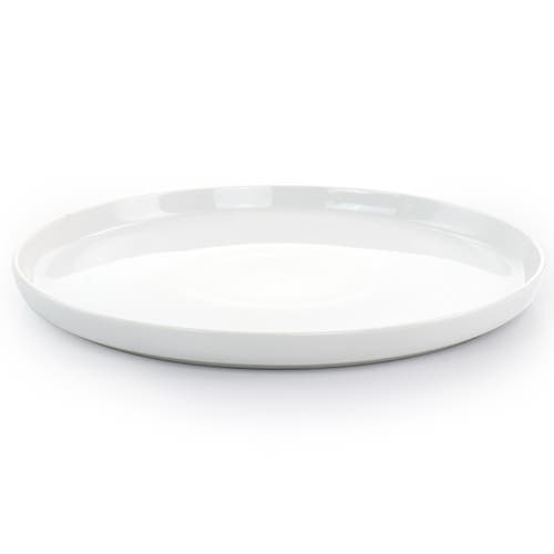 Gibson Home White Deco 16 Piece Fine Ceramic Dinnerware Set In White