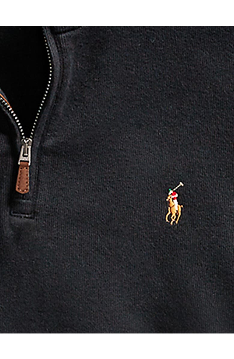 Polo Ralph Lauren Big & Tall Estate Rib Half-Zip Pullover, Alternate, color, Black