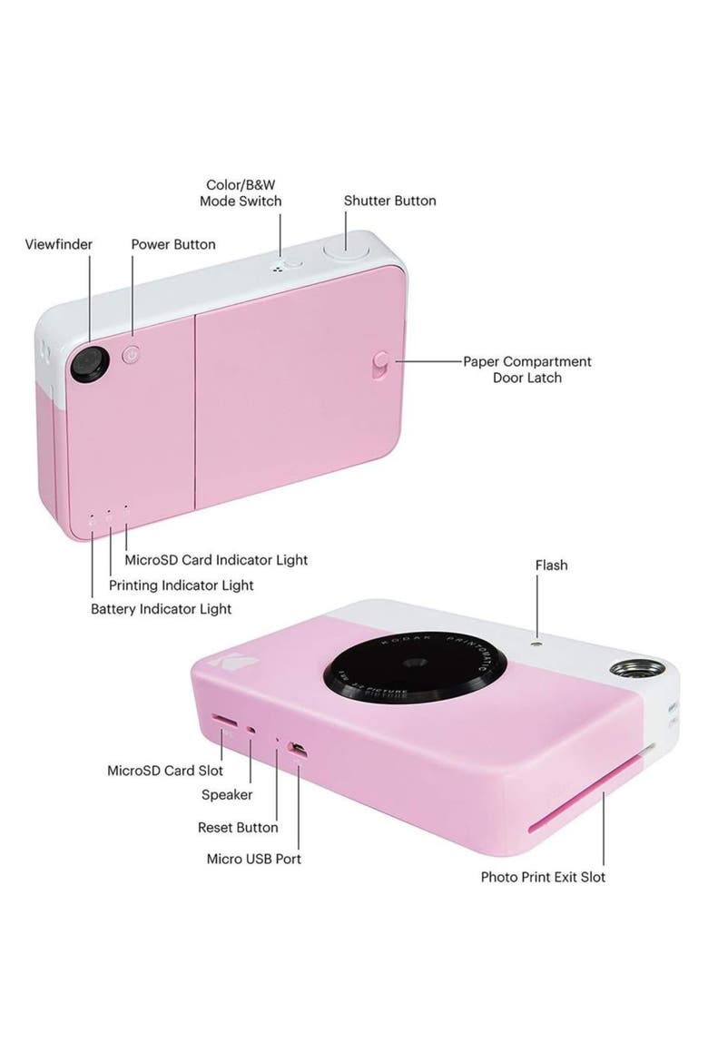 Printomatic Instant Camera Bundle, Alternate, color, Pink