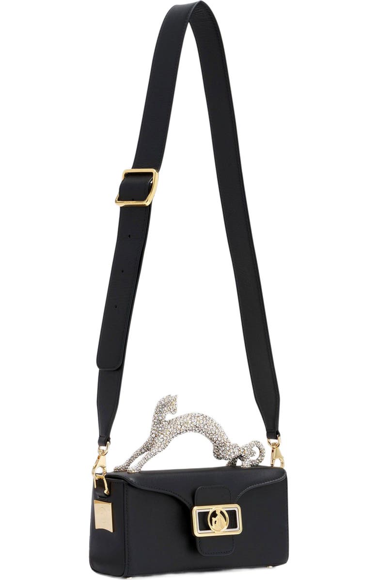 Lanvin Nano Pencil Cat Leather And Rhinestone Bag, Alternate, color,