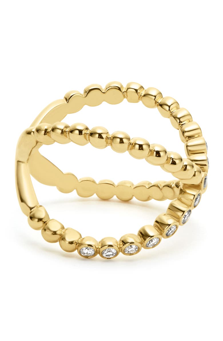LAGOS Caviar Crisscross Ring, Alternate, color, Gold