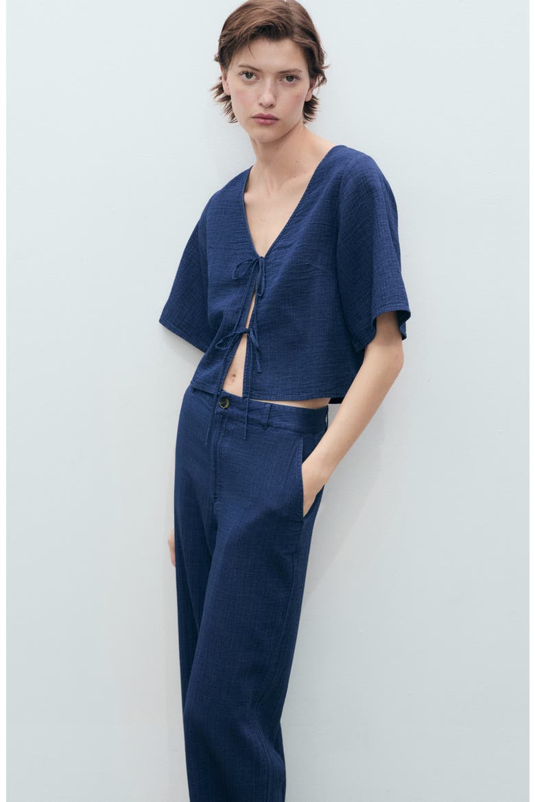 High Waist Flowy Jeans, Alternate, color, NIGHT BLUE