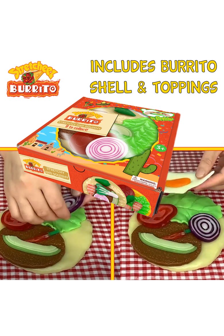 Burrito, Surprise Styles & Toppings, Stretchy Toy Food, 3+, Alternate, color, Multicolored