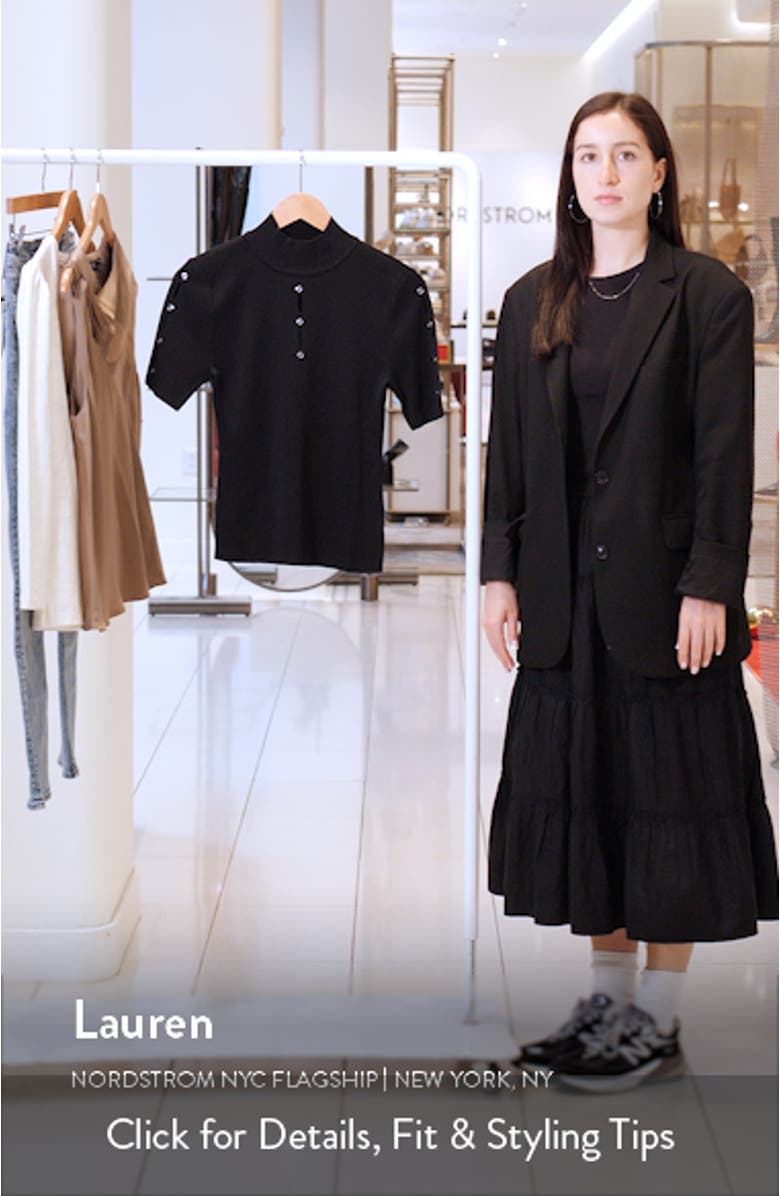 Cutout Grommet Mock Neck Sweater, sales video thumbnail