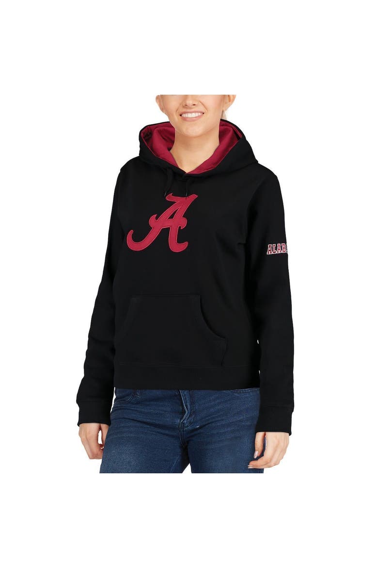 Women's Black Alabama Crimson Tide Big Logo Pullover Hoodie, Alternate, color, Black