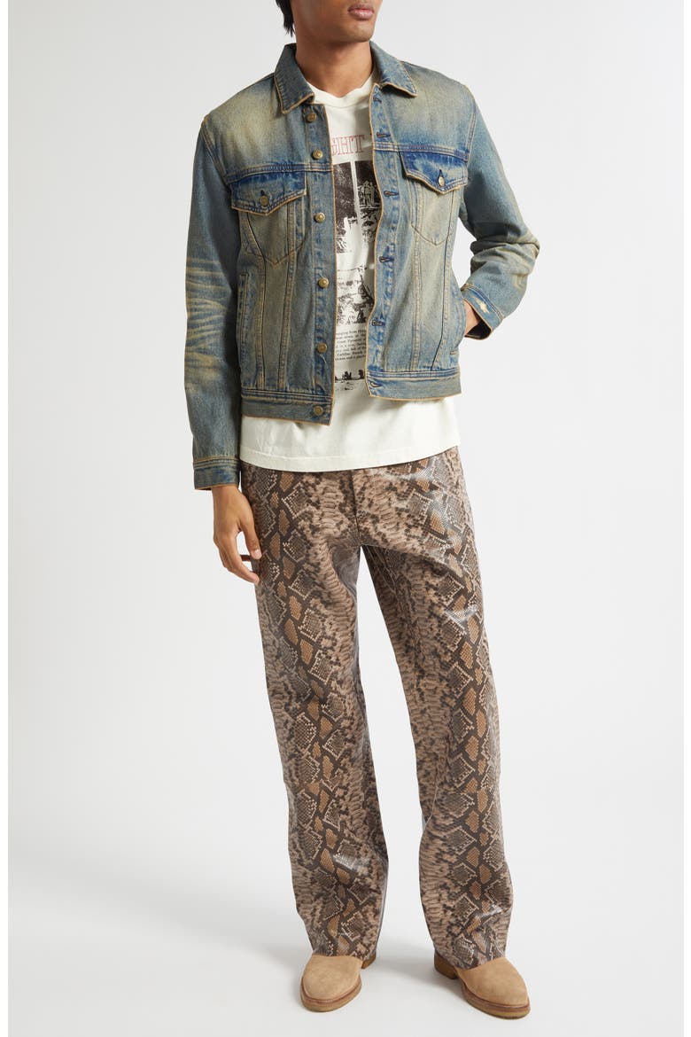 Mr Leather Flare Leg Pants, Alternate, color, SNAKESKIN
