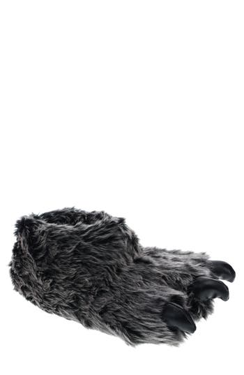 Sg Footwear Plush Claw Slipper In Black