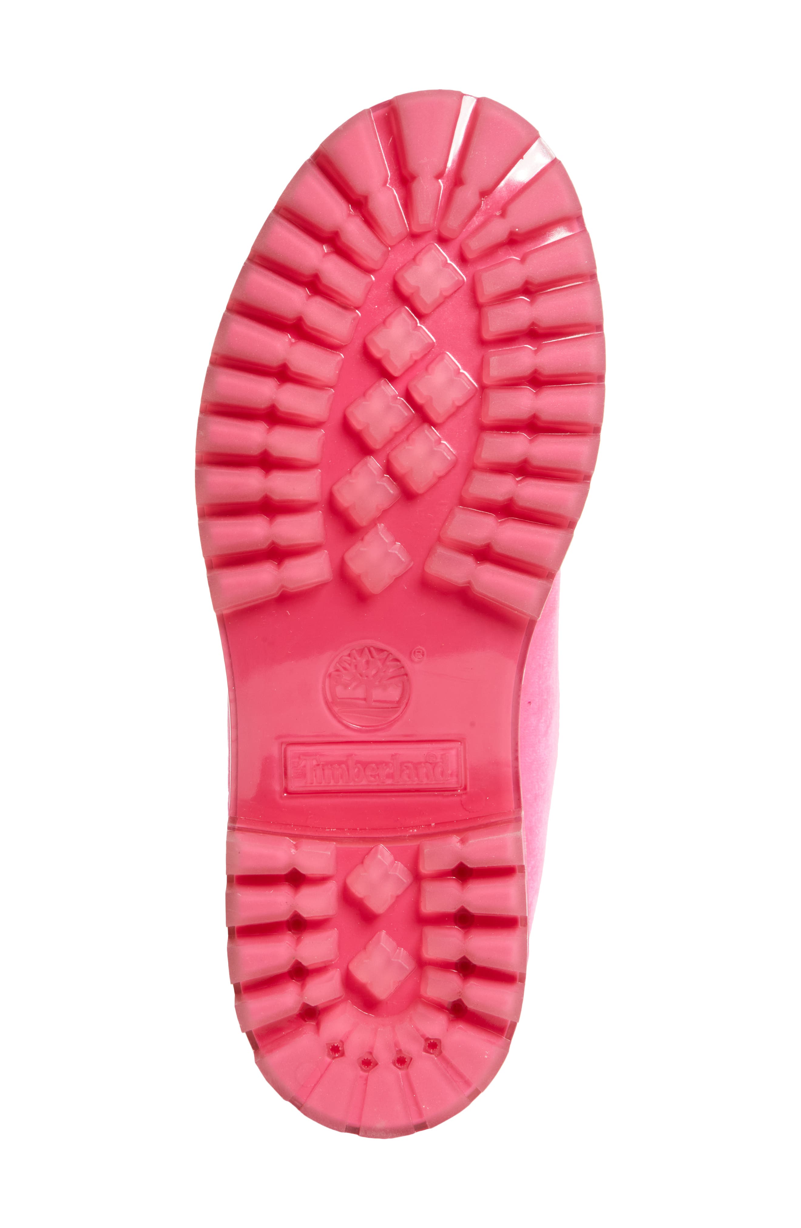 x Timberland Velvet Hiking Boot, Alternate, color, HOT PINK