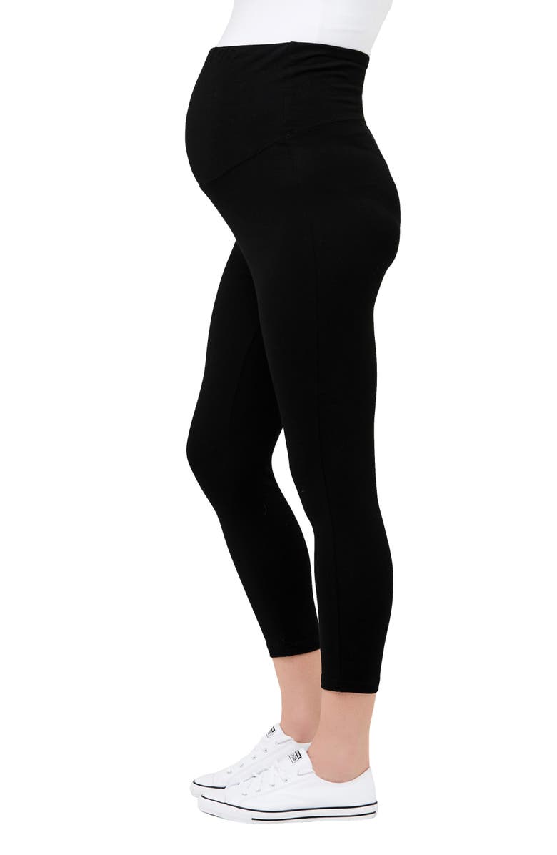 Ripe Maternity Organic Over Bump 3/4 Legging, Alternate, color, Black