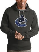 ANTIGUA Men's Antigua Charcoal Vancouver Canucks Logo Victory Pullover Hoodie