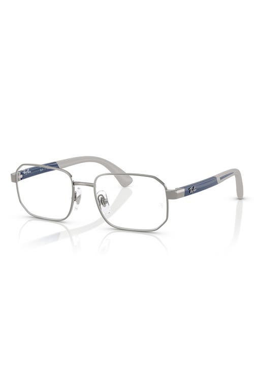 Shop Ray Ban Ray-ban Kids' 48mm Irregular Optical Glasses In Gunmetal