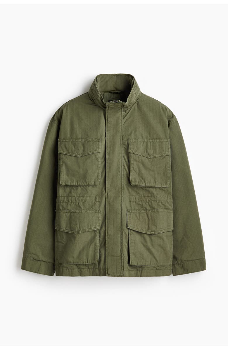 H&M Cargo Jacket, Alternate, color, Khaki Green