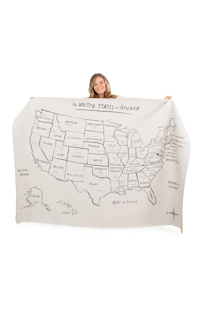 GATHRE Large State Map Tapestry, Alternate, color, Usa Map