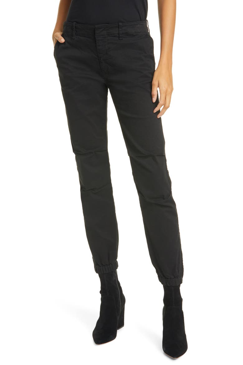 French Military Pants, Main, color, JET BLACK