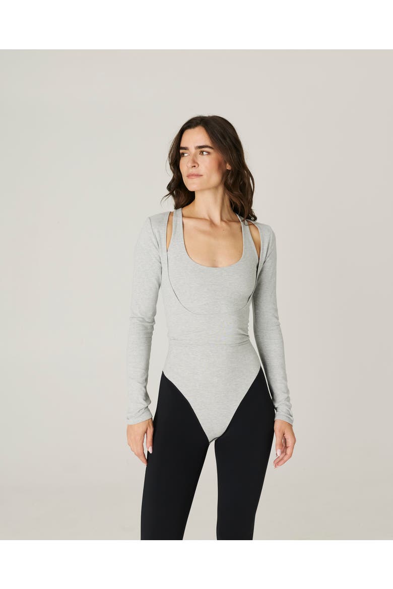 Combo Long Sleeve Top, Alternate, color, Grey