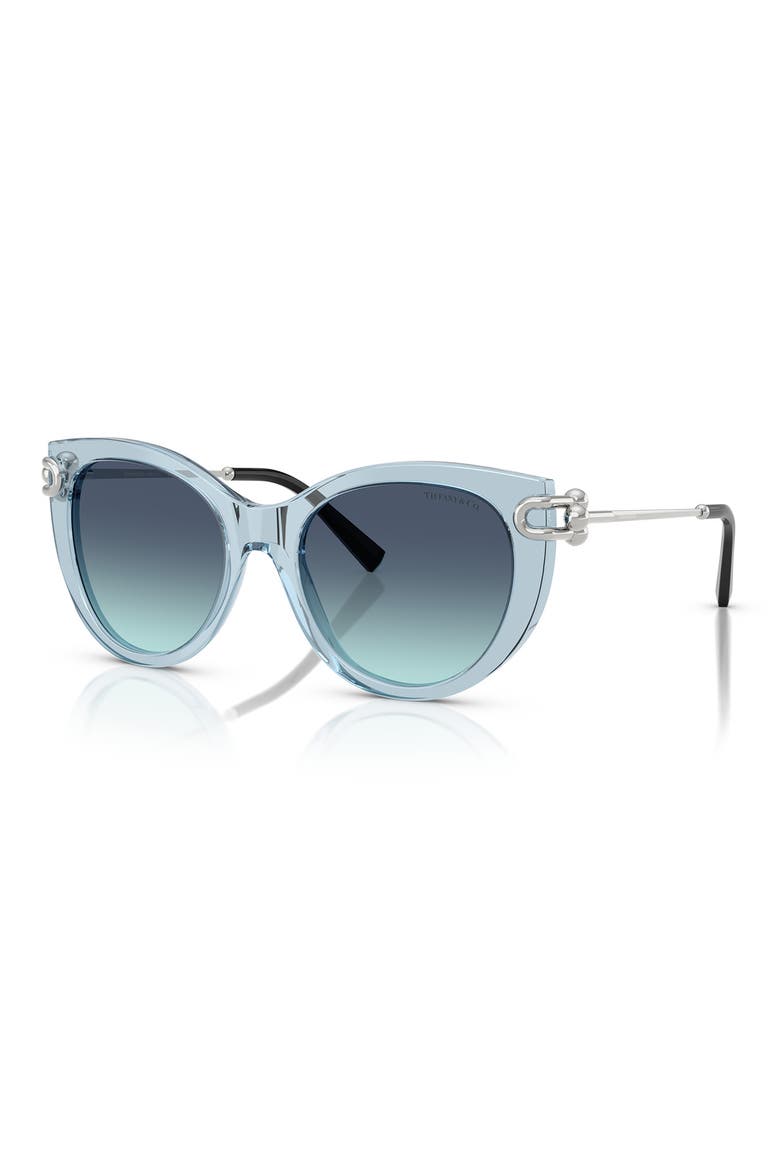 53mm Gradient Butterfly Sunglasses, Alternate, color, CRYSTAL TANZANITE / AZURE BLUE
