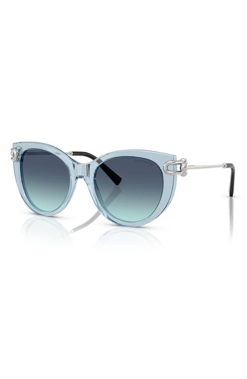 Tiffany & Co . 53mm Gradient Butterfly Sunglasses In Blue