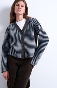 Topshop Stripe Cardigan
