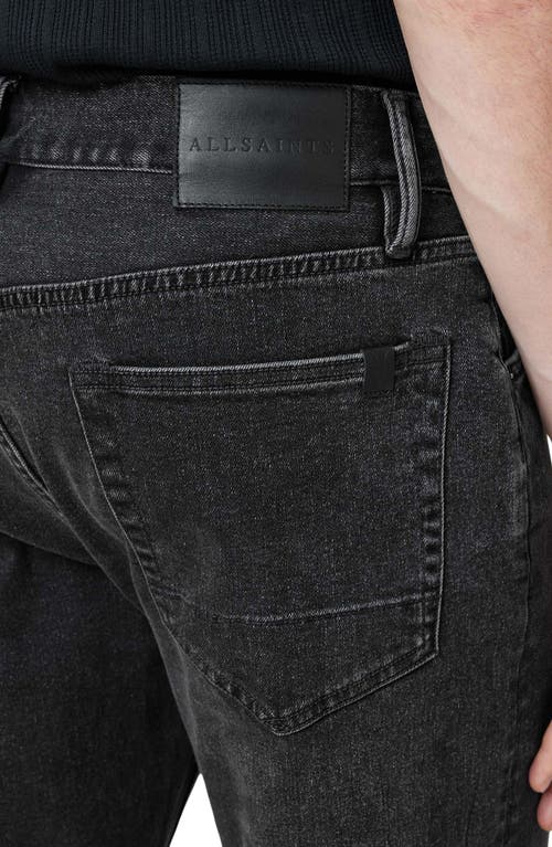 Allsaints Lenny Loose Fit Wide Leg Denim Jeans In Light Washed Black