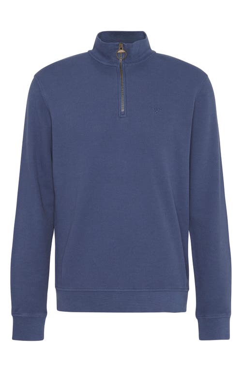 BARBOUR BARBOUR COTTON PIQUÉ QUARTER ZIP PULLOVER