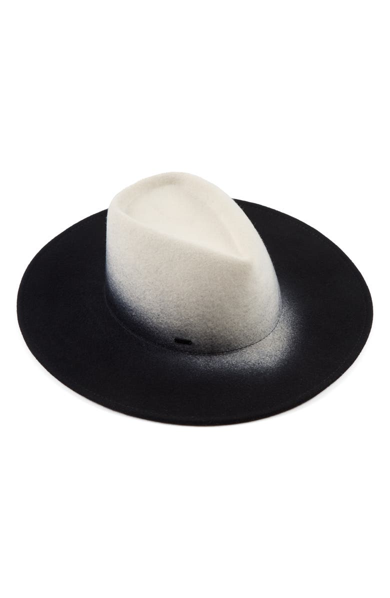 Eugenia Kim Harlowe Gradient Wool Felt Fedora, Main, color, Winter White/ Black