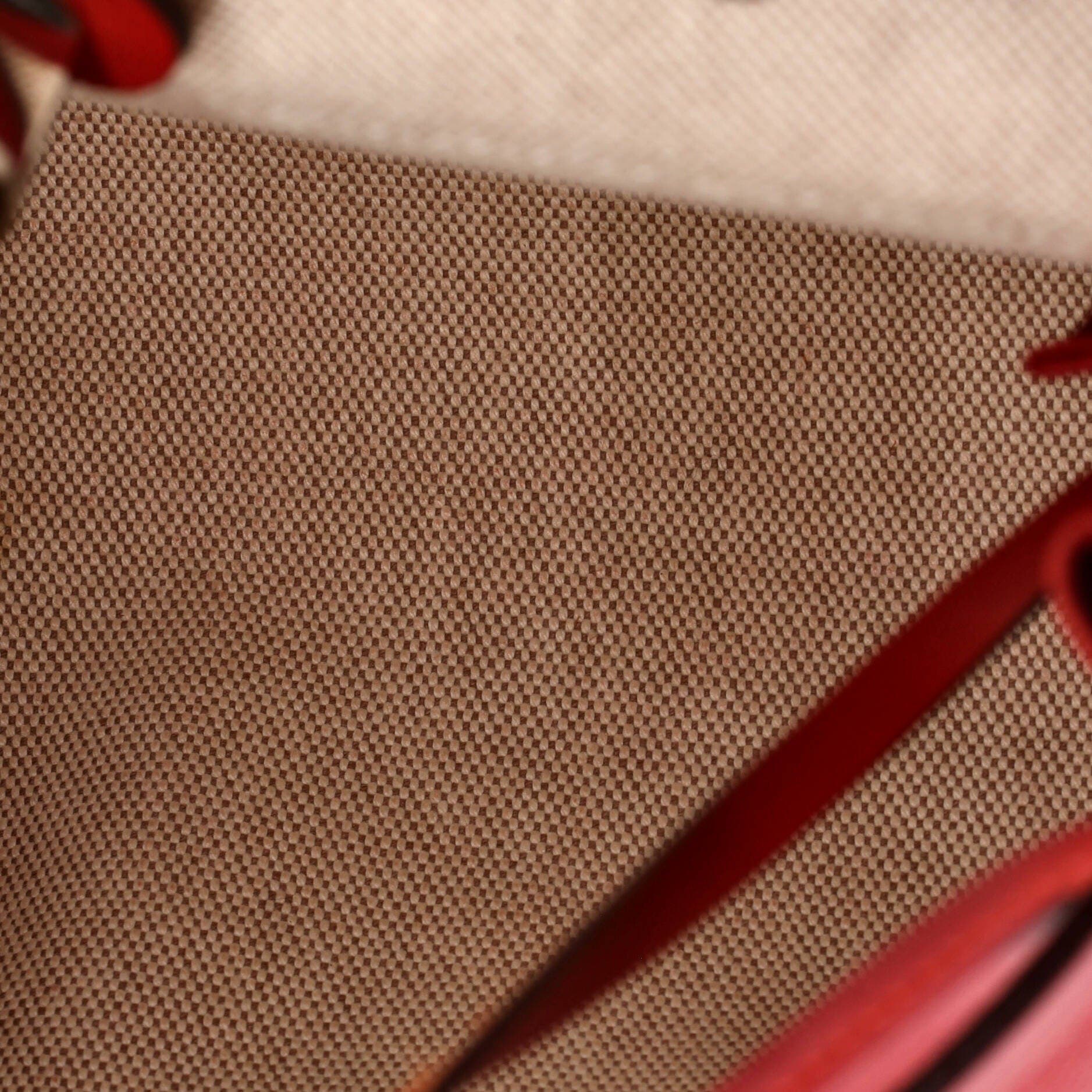 Herbag Zip Berline Vache Canvas and Leather 31, Alternate, color, Red
