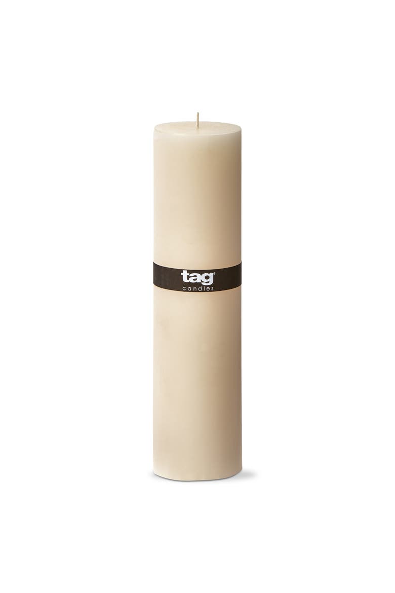 Ivory Pillar Candle Unscented Drip-Free Long Burning 175H, Alternate, color, Beige