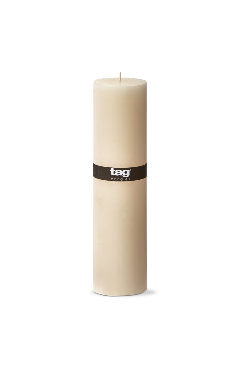 tag Ivory Pillar Candle Unscented Drip-Free Long Burning 175H, Alternate, color, Beige