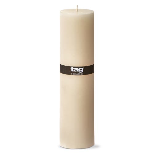 Tag Ivory Pillar Candle Unscented Drip-free Long Burning 175h In White