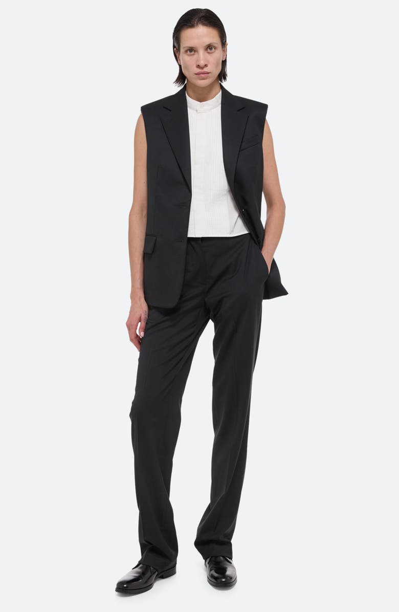 Helmut Lang Virgin Wool Vest, Alternate, color, Black