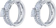 Kwiat Duet Diamond Double Huggie Hoop Earrings