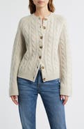 DÔEN Virginie Cable Cashmere Cardigan