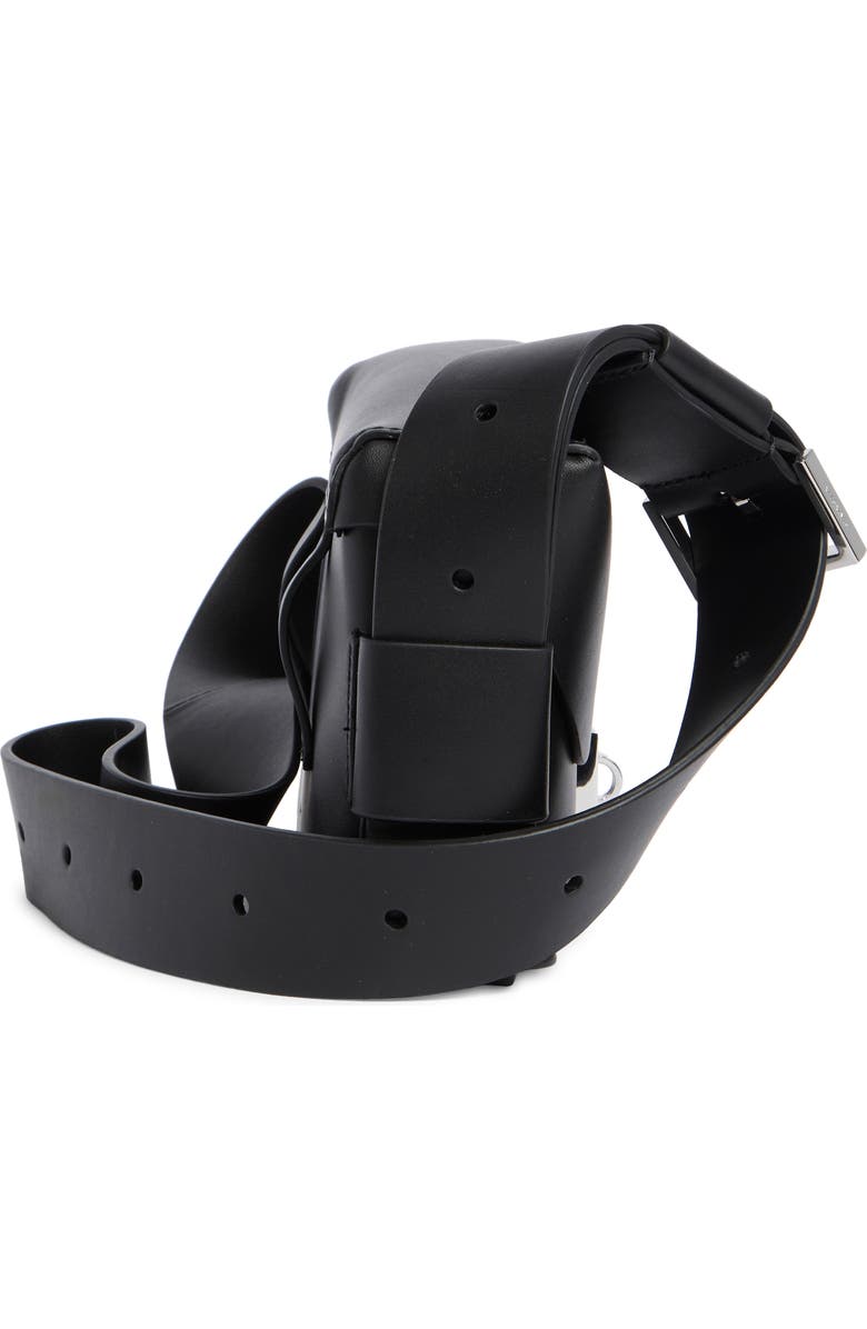 AllSaints Frankie Leather Crossbody Bag, Alternate, color, Black