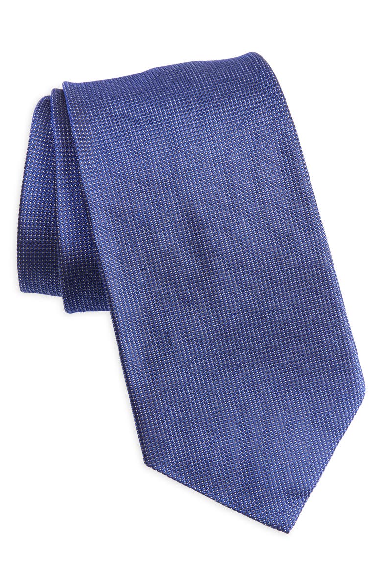 Ralph Lauren Purple Label Bond St. Solid Silk Tie, Main, color, Blue