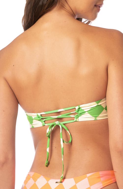 Maaji Bryn Strapless Reversible Bikini Top In Green
