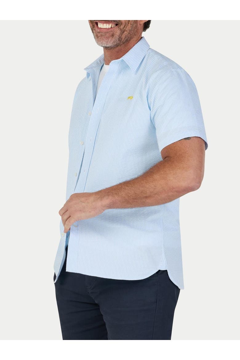 Seersucker Stripe Shirt, Alternate, color, Sky Blue