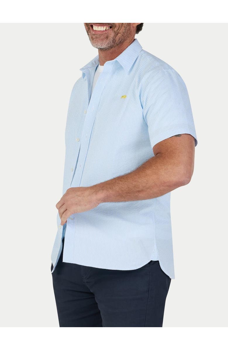 Raging Bull Seersucker Stripe Shirt, Alternate, color, Sky Blue