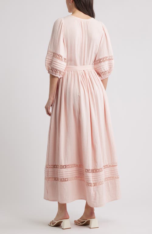 Caslonr Caslon(r) Belted Cotton Maxi Dress In Pink