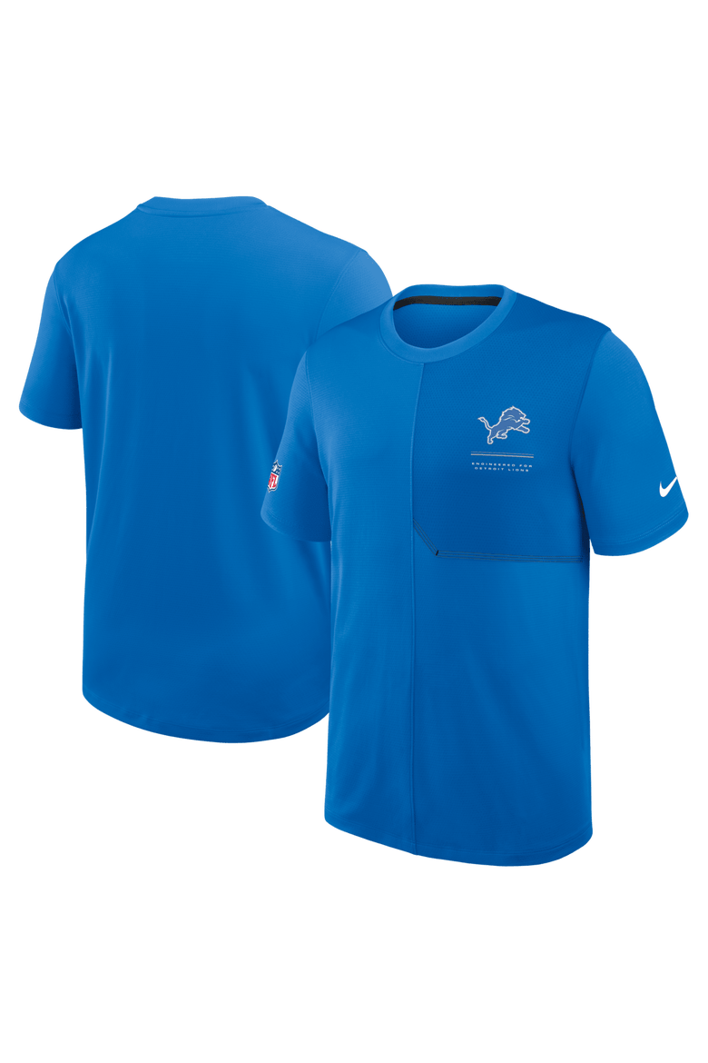 Men's Nike  Blue Detroit Lions Sideline UV Dri-FIT Coaches Shirt, Main, color, Blue