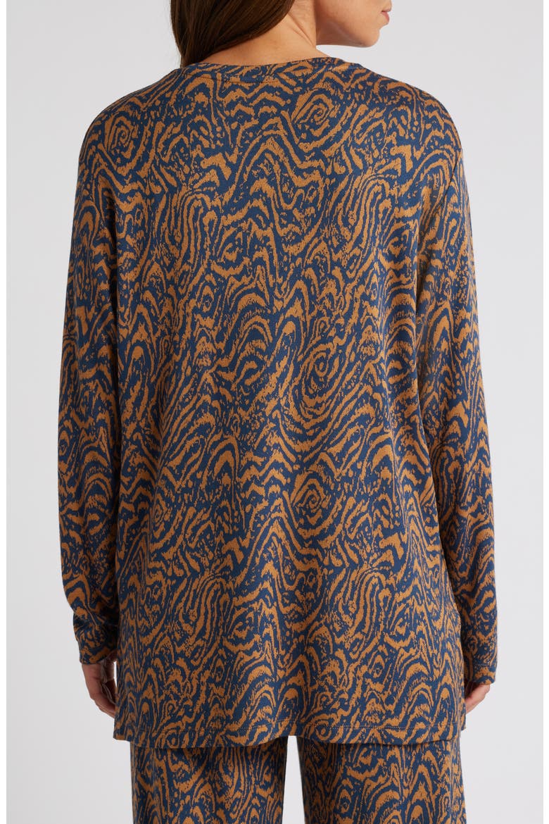 Brunulda Print Long Sleeve Top, Alternate, color, MOONLIT OCEAN