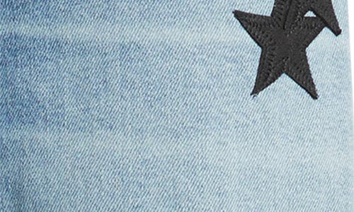 Re/done Mid Rise Wide Leg Jeans In Blue