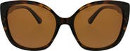 Oscar de la Renta Rounded Modern 54mm Cat Eye Polarized Sunglasses