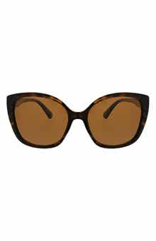 Oscar de la Renta Rounded Modern 54mm Cat Eye Polarized Sunglasses