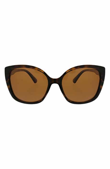 Oscar de la Renta Rounded Modern 54mm Cat Eye Polarized Sunglasses