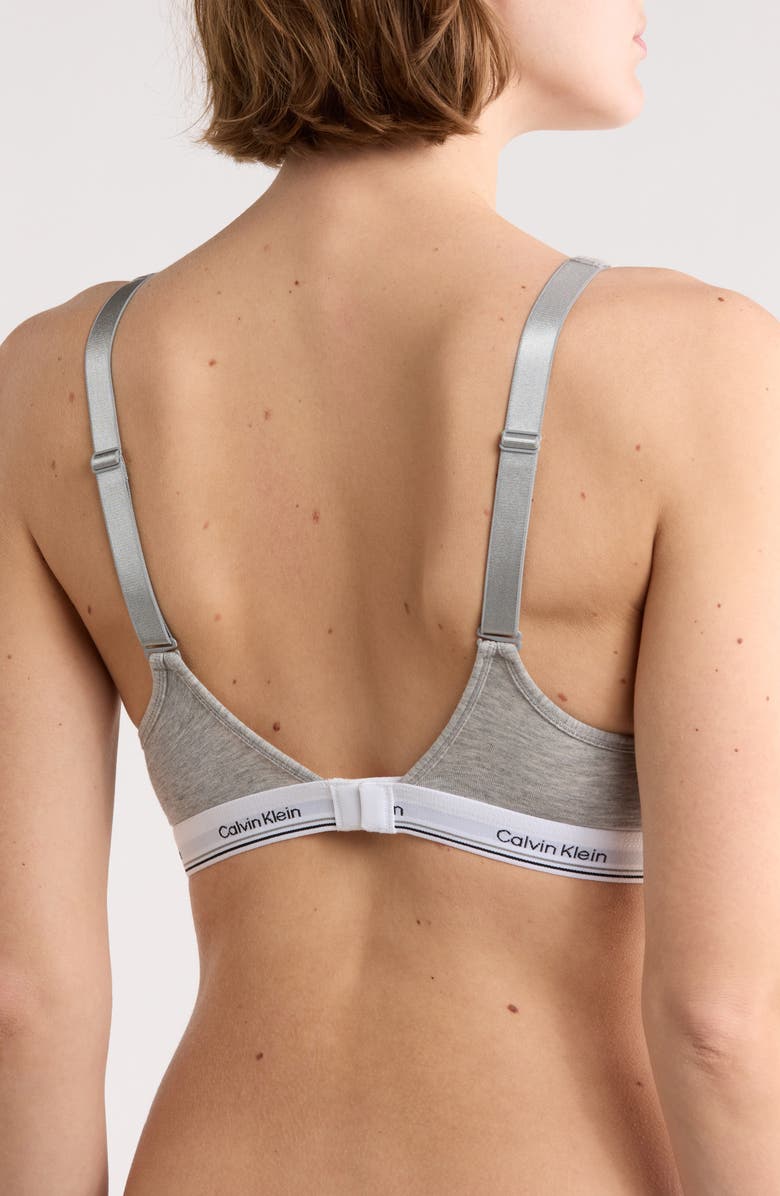 Calvin Klein Padded Wire Free Bralette, Alternate, color, Grey Heather